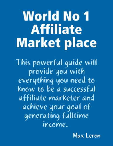 World No 1 Affiliate Market place