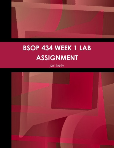 BSOP 434 WEEK 1 LAB ASSIGNMENT