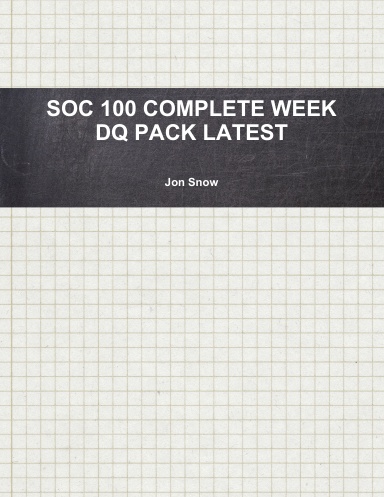 SOC 100 COMPLETE WEEK DQ PACK LATEST