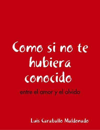 Como si no te hubiera conocido : entre el amor y el olvido