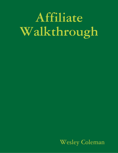 Affiliate Walkthrough