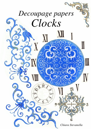 Decoupage papers: Clocks