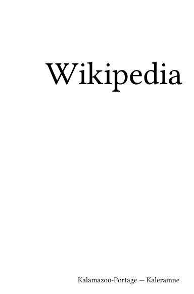 Volume 3499, Kalamazoo-Portage --- Kaleramne