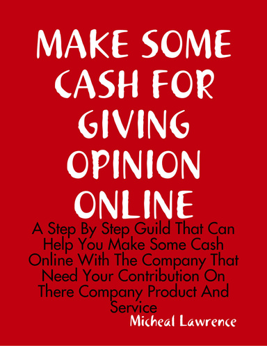 Make Some Can In Giving Opinion Online