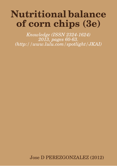 Nutritional balance of corn chips 3e