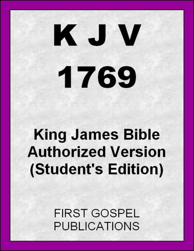 KJV 1769 King James Bible Authorized Version (Student's Edition)