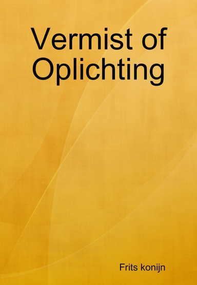 Vermist of Oplichting