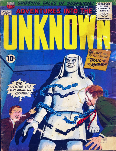 Adventures into the Unknown Number 102 Horror Comic Book