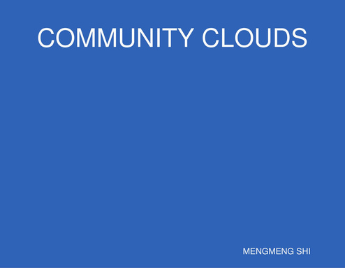 COMMUNITY CLOUDS