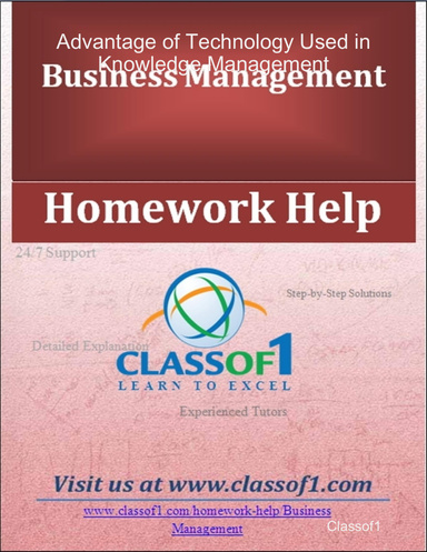Advantage of Technology Used in Knowledge Management