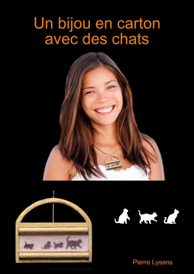 Un bijou en carton avec des chats