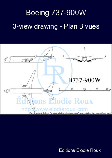 3-view drawing - Plan 3 vues - Boeing 737-900W