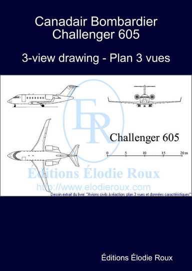 3-view drawing - Plan 3 vues - Canadair Bombardier Challenger 605