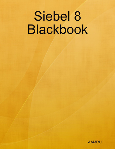 Siebel 8 Blackbook