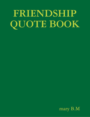 FRIENDSHIP QUOTE BOOK