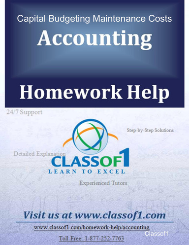Capital Budgeting Maintenance Costs