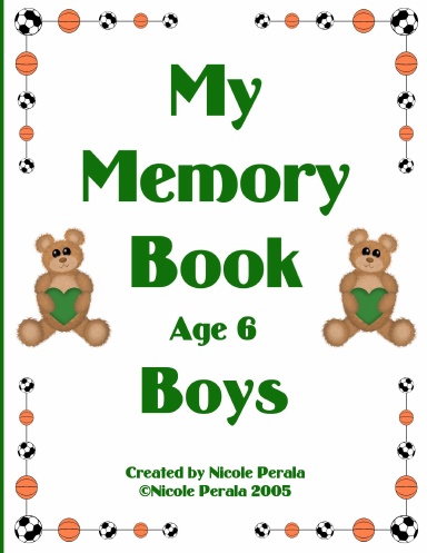 My Memory Book Age 6 for Boys