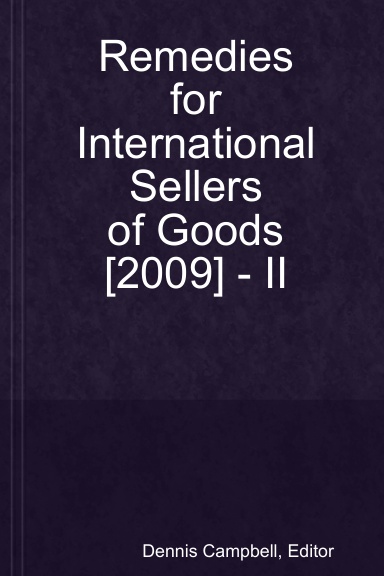 Remedies for International Sellers of Goods [2009] - II