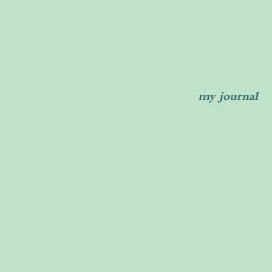 my journal