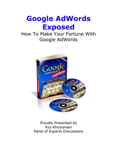Google AdWords Exposed - How To Make Your Fortune With Google AdWords