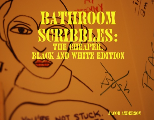 Bathroom Scribbles:  black and white edition