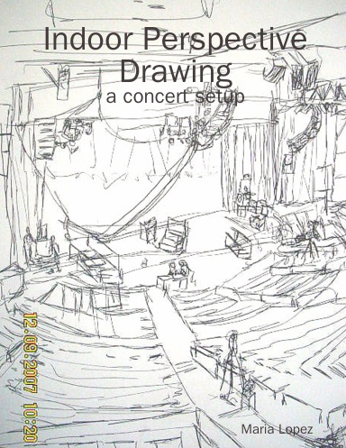 Indoor Perspective Drawing-a concert setup