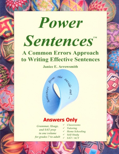 Power Sentences - Answers Only