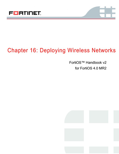 FortiOS Handbook V2, Chapter 16: Deploying Wireless Networks
