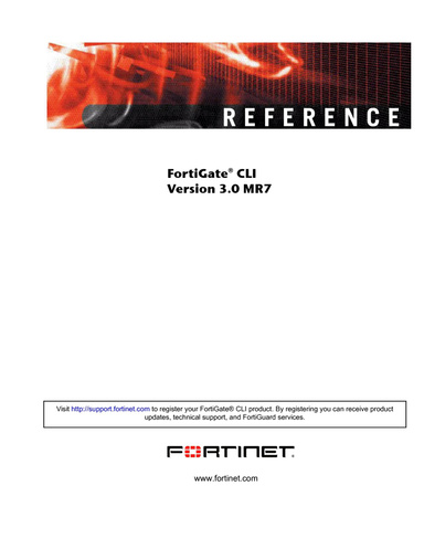 FortiGate CLI Reference