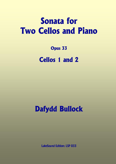 Sonata  for Two Cellos and Piano, Opus 33  CELLO PARTS