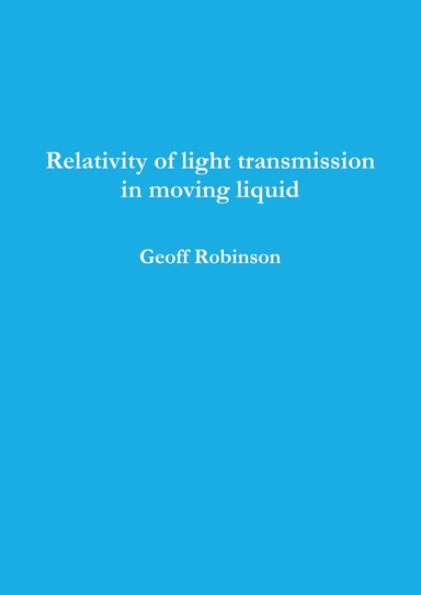 Relativity of light transmission in moving liquid