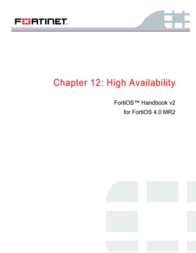 FortiOS Handbook V2, Chapter 12: High Availability