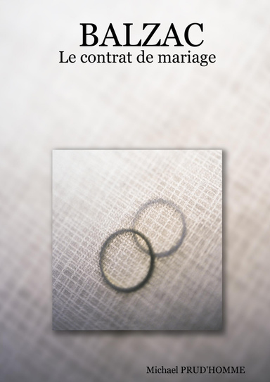 BALZAC : Le contrat de mariage