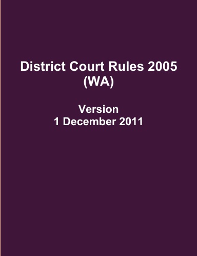 District Court Rules 2005 (WA)