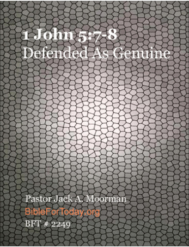 1 John 5:7 Defended As Genuine