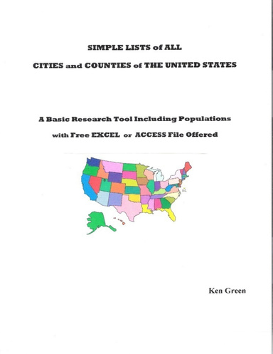 List of All U.S. Counties and Cities in eBook Format