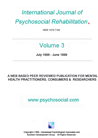 International Journal of Psychosocial Rehabilitation Vol. 3