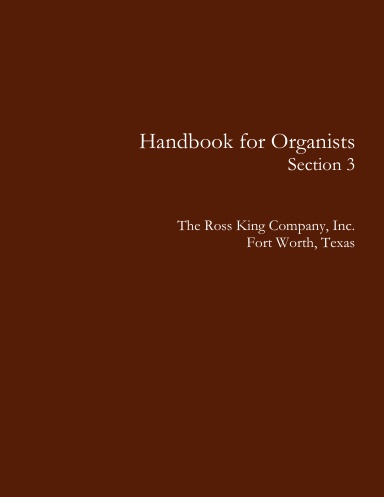 Handbook for Organists, Section 3