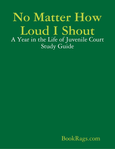 No Matter How Loud I Shout: A Year in the Life of Juvenile Court Study Guide