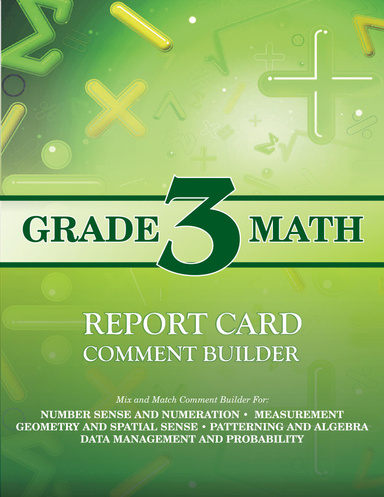 Grade 3 Math Report Card Comment Builder