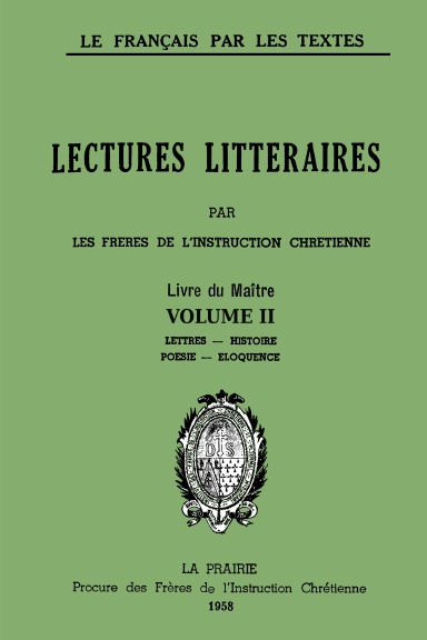 Lectures littéraires - Volume 2 - Livre du Maître