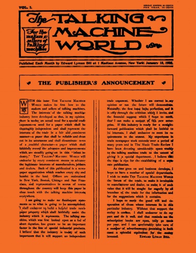 Talking Machine World Volume 1
