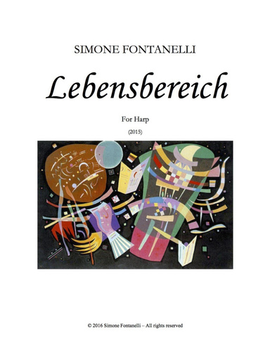 Simone Fontanelli - LEBENSBEREICH, for Harp - Music score