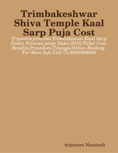 Trimbakeshwar Shiva Temple Kaal Sarp Puja Cost