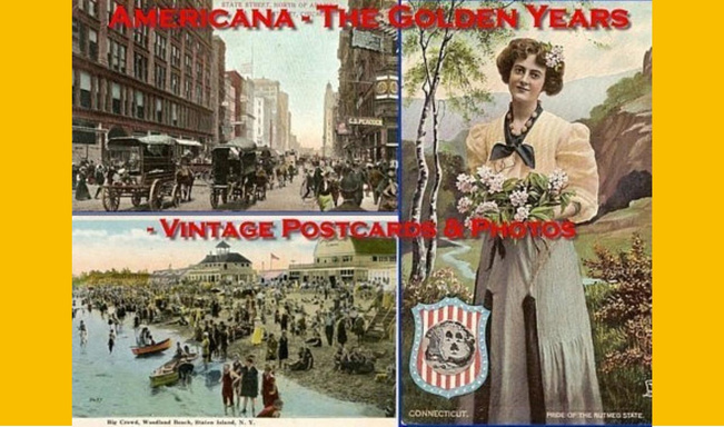 Americana - The Golden Years - Vintage Postcards & Photos (PDF ebook / slideshow)