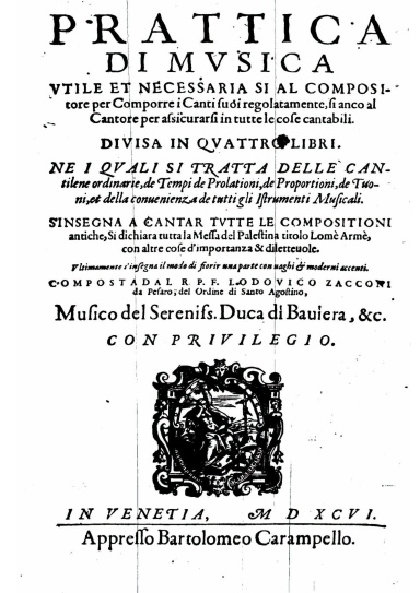 Prattica di musica (facs. 1596)