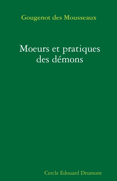 moeurs et pratiques des démons
