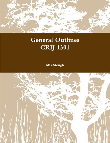 General Outlines for CRIJ 1301
