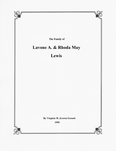 The Family of Lavone A. & Rhoda May Lewis