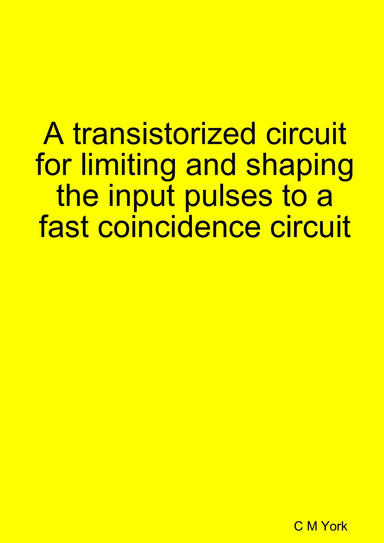 a-transistorized-circuit-for-limiting-and-shaping-the-input-pulses-to-a